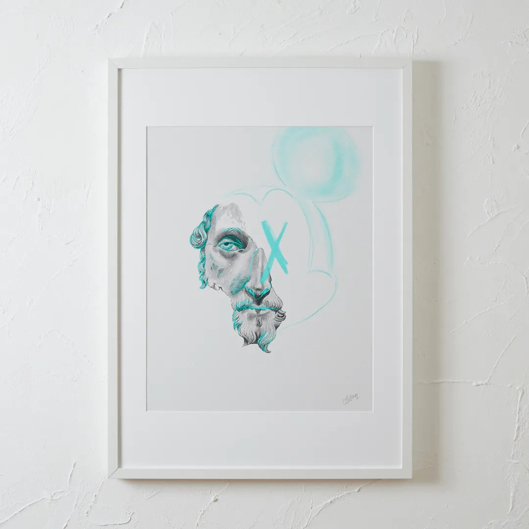 肖像画と有名なキャラクターがコラボした心を射抜く現代アート『愛の