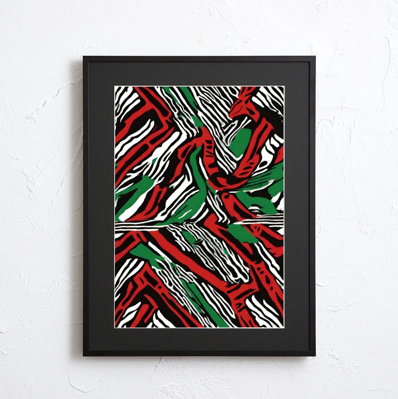 赤×緑×白の大胆なパターンアートポスター『A Tribe Called Quest 赤×緑×白の大胆なパターンアートポスター『A Tribe Called Quest