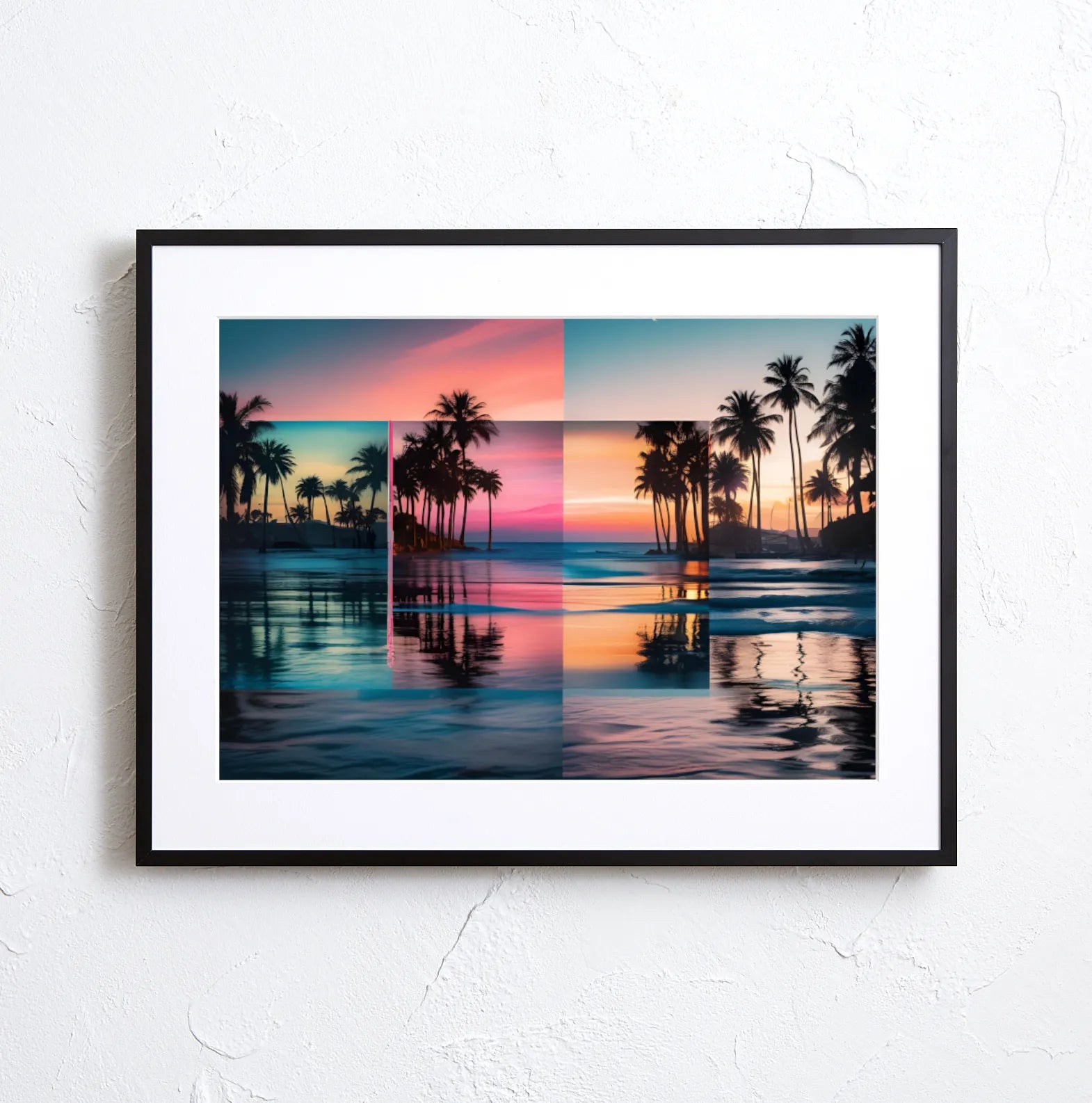 額装品/Tres paisajesスタインバーグ/アート/ポスター/インテリア 南国の海と夕焼けの反射が美しい風景アートポスター『Tropical