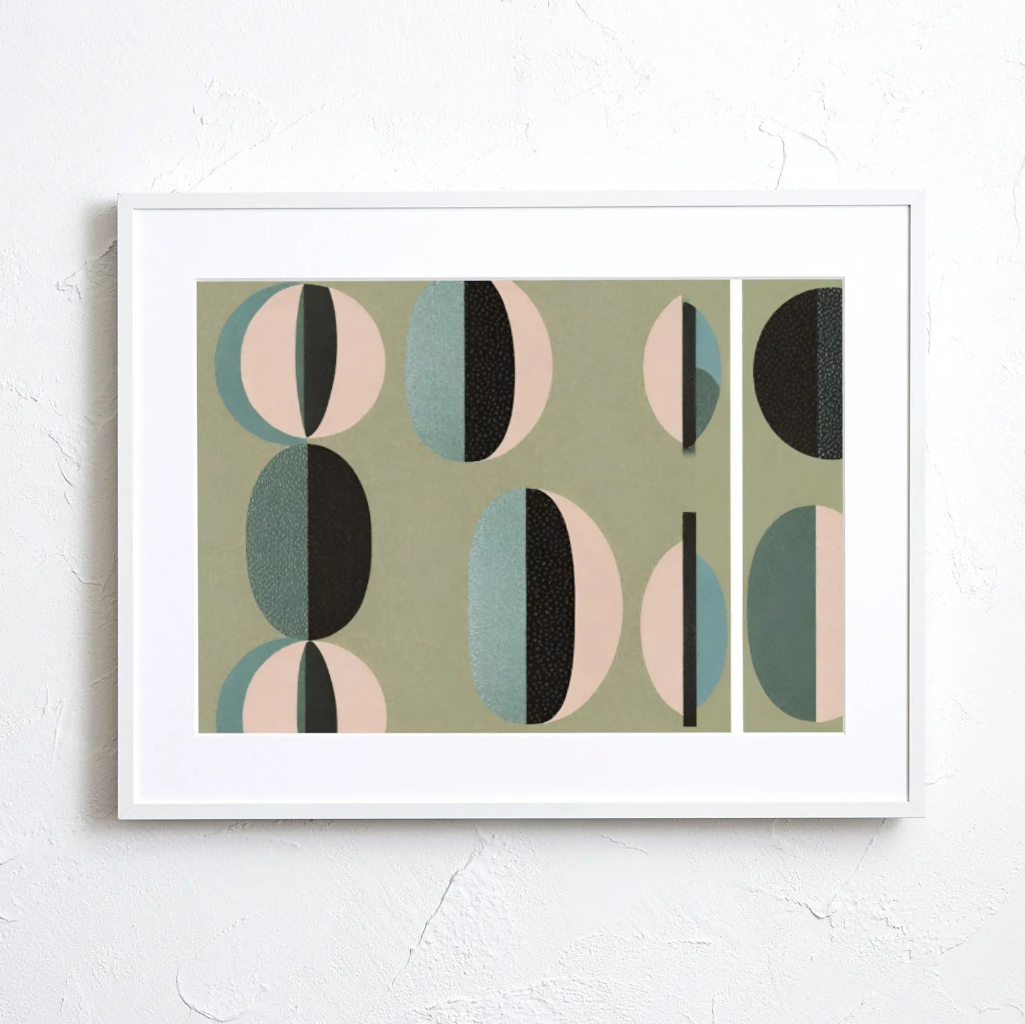 北欧モダン×幾何学デザインの抽象画アートポスター『Geometric Balance