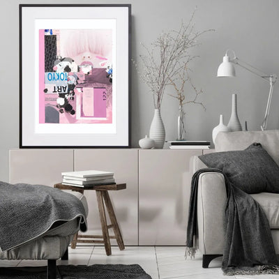 ファッションとストリート感が際立つアナログコラージュアート「360pop」｜deluxe.s.t.o作｜都会的で洗練された抽象ポスター