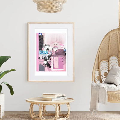 ファッションとストリート感が際立つアナログコラージュアート「360pop」｜deluxe.s.t.o作｜都会的で洗練された抽象ポスター