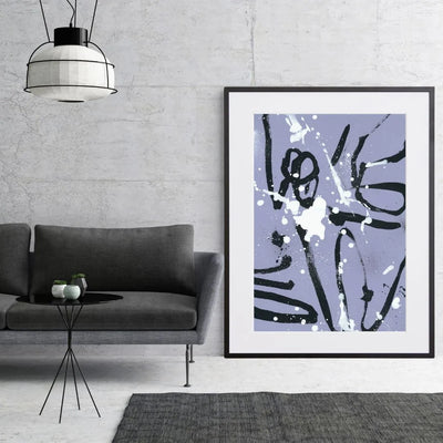 ドローイングが美しい抽象アート「50/50」｜deluxe.s.t.o作｜モダンで知的な印象を与えるポスター