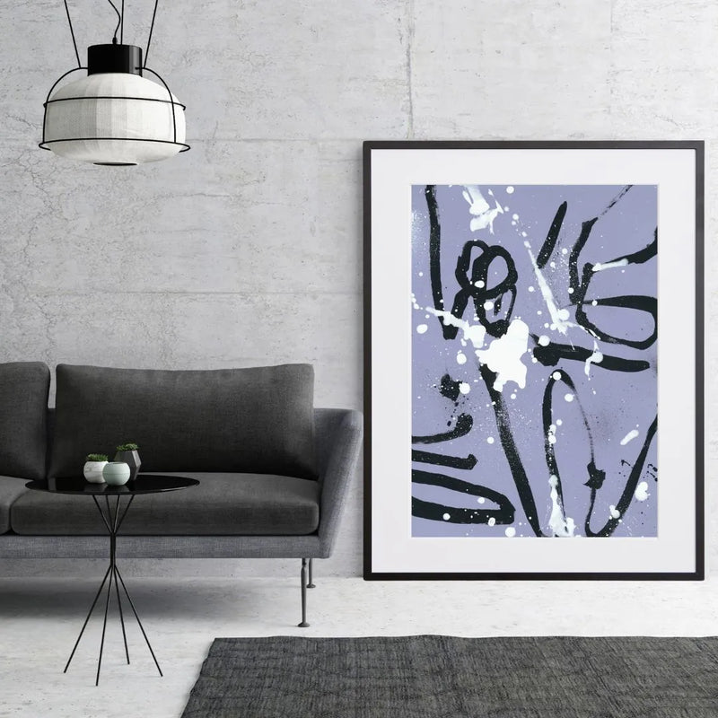 ドローイングが美しい抽象アート「50/50」｜deluxe.s.t.o作｜モダンで知的な印象を与えるポスター