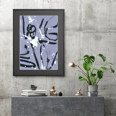 ドローイングが美しい抽象アート「50/50」｜deluxe.s.t.o作｜モダンで知的な印象を与えるポスター