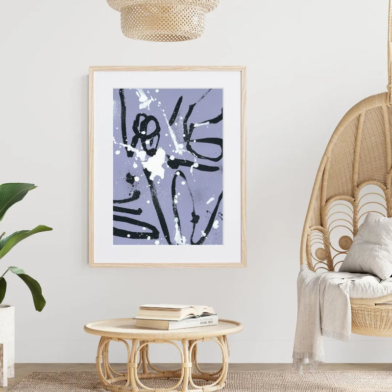 ドローイングが美しい抽象アート「50/50」｜deluxe.s.t.o作｜モダンで知的な印象を与えるポスター