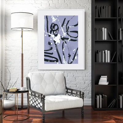 ドローイングが美しい抽象アート「50/50」｜deluxe.s.t.o作｜モダンで知的な印象を与えるポスター