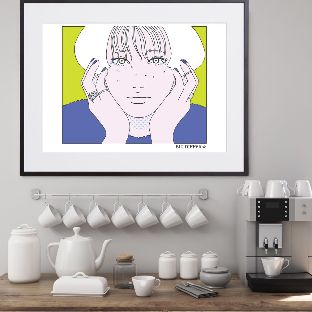 北斗七星をそばかすで描いたアートポスター「BIG DIPPER