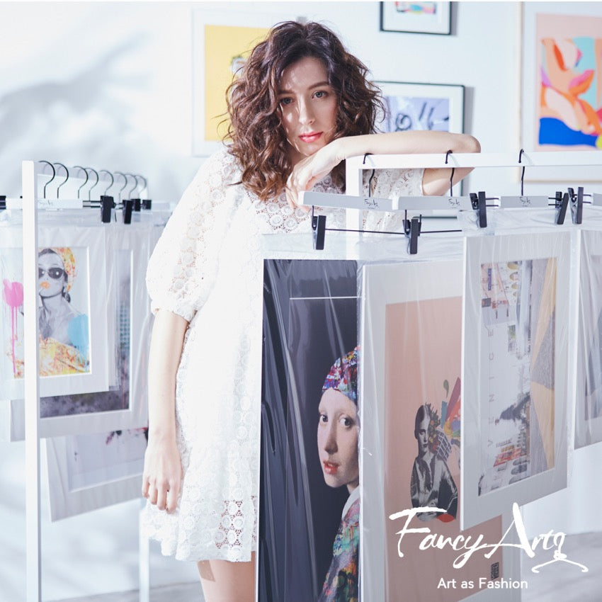 線と形が織りなすドローイング×抽象画アートポスター「50/50」｜モダン