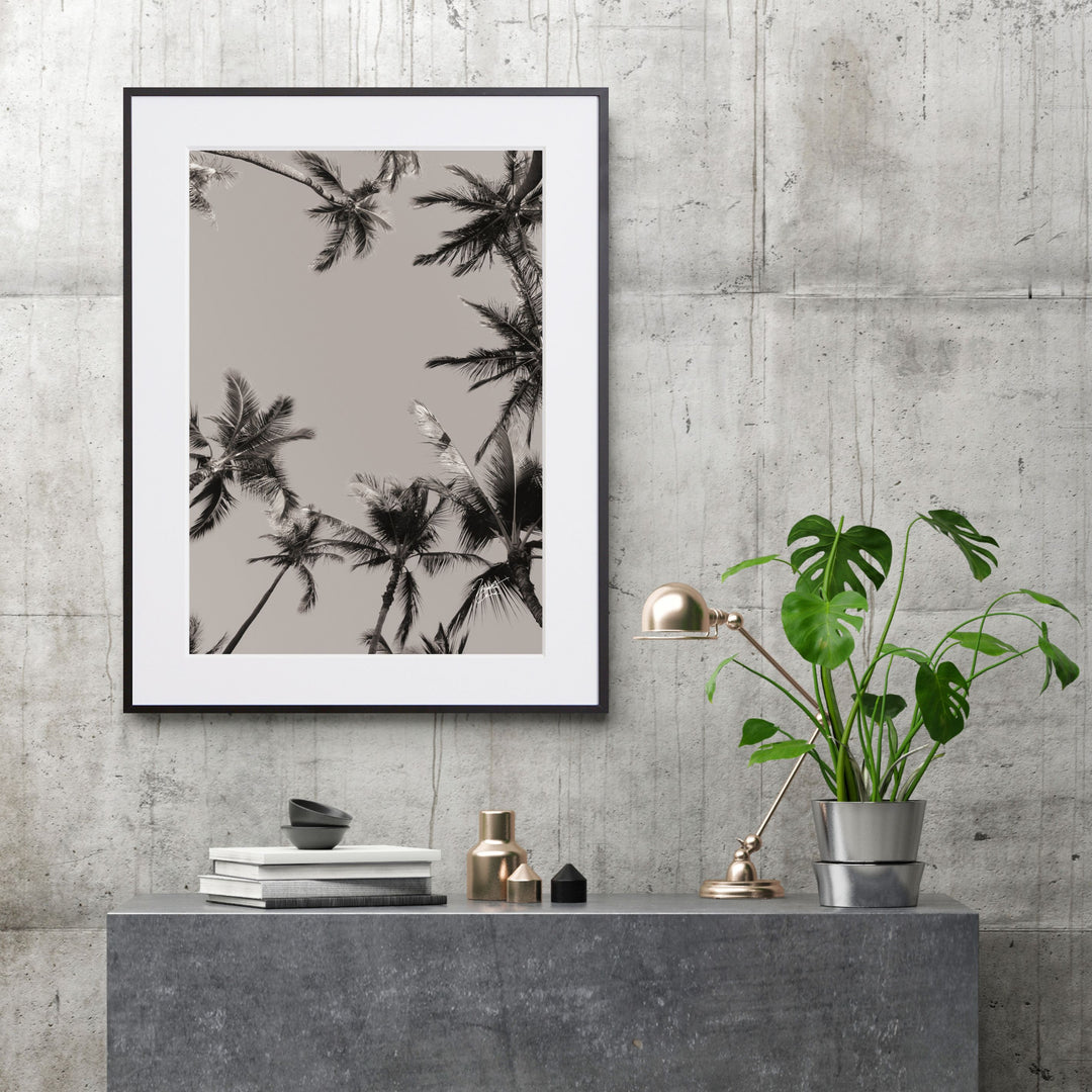リゾート感あふれるヤシの木アートポスター『Hawaii palm tree Ⅲ