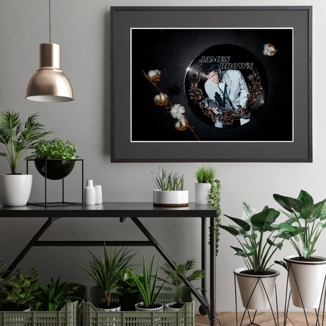 ソウルの帝王を描いたアートポスター「James Brown」｜アナログ