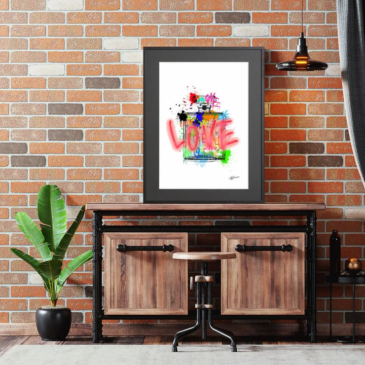 カラフルなポップアート作品 'Love' Love | antoniorojas.art