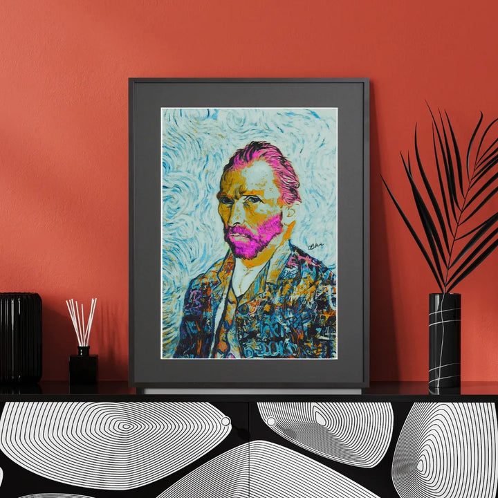 ゴッホの自画像をモダンストリートに再解釈したアートポスター「Self
