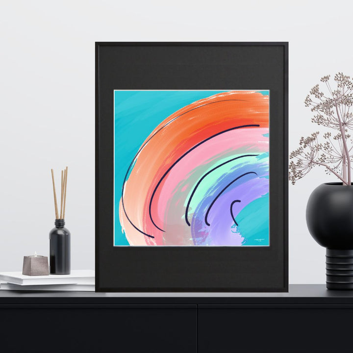 シンプルな虹の抽象画アート｜『WifiRainboow』｜ポップでおしゃれな