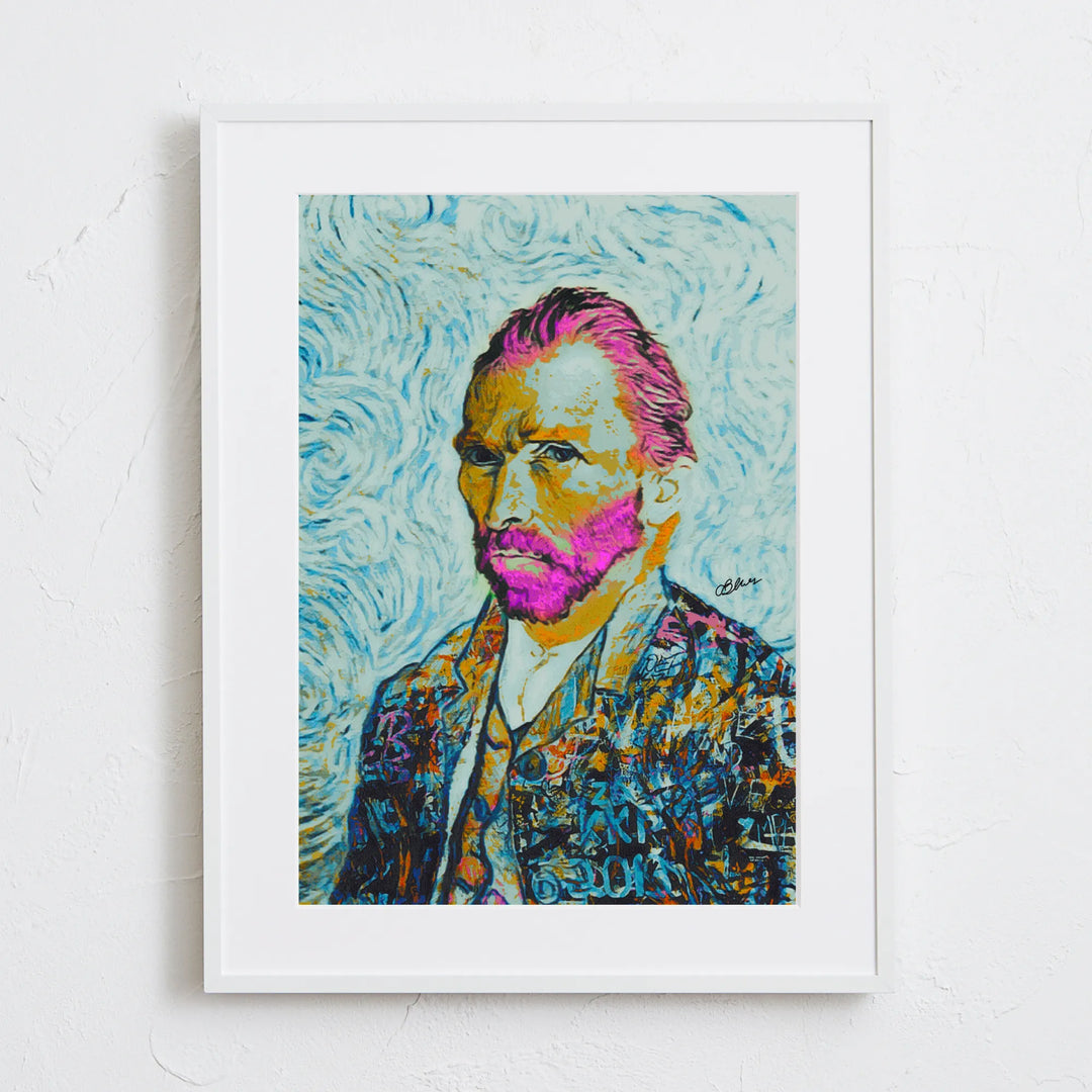 ゴッホの自画像をモダンストリートに再解釈したアートポスター「Self