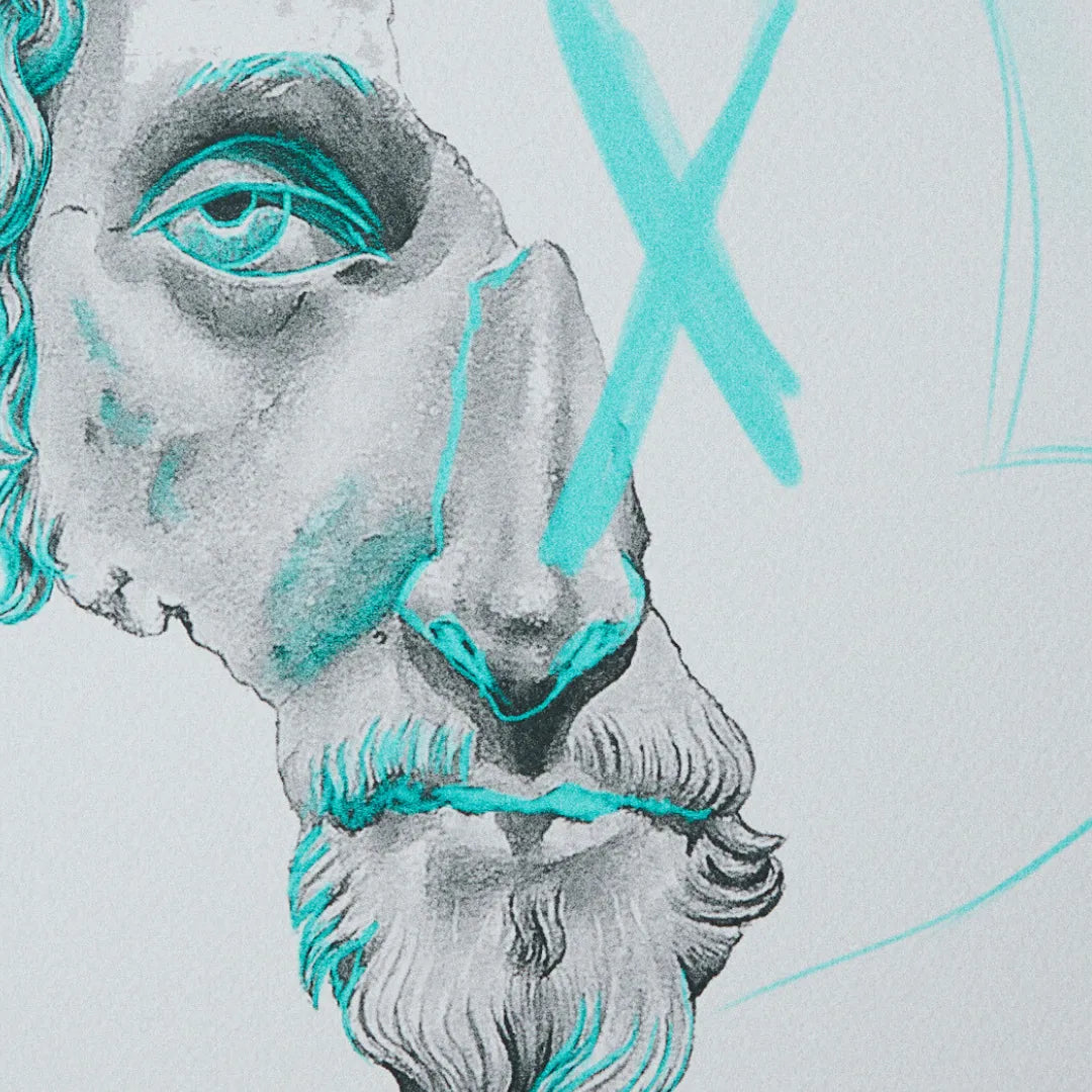 肖像画と有名なキャラクターがコラボした心を射抜く現代アート『愛の