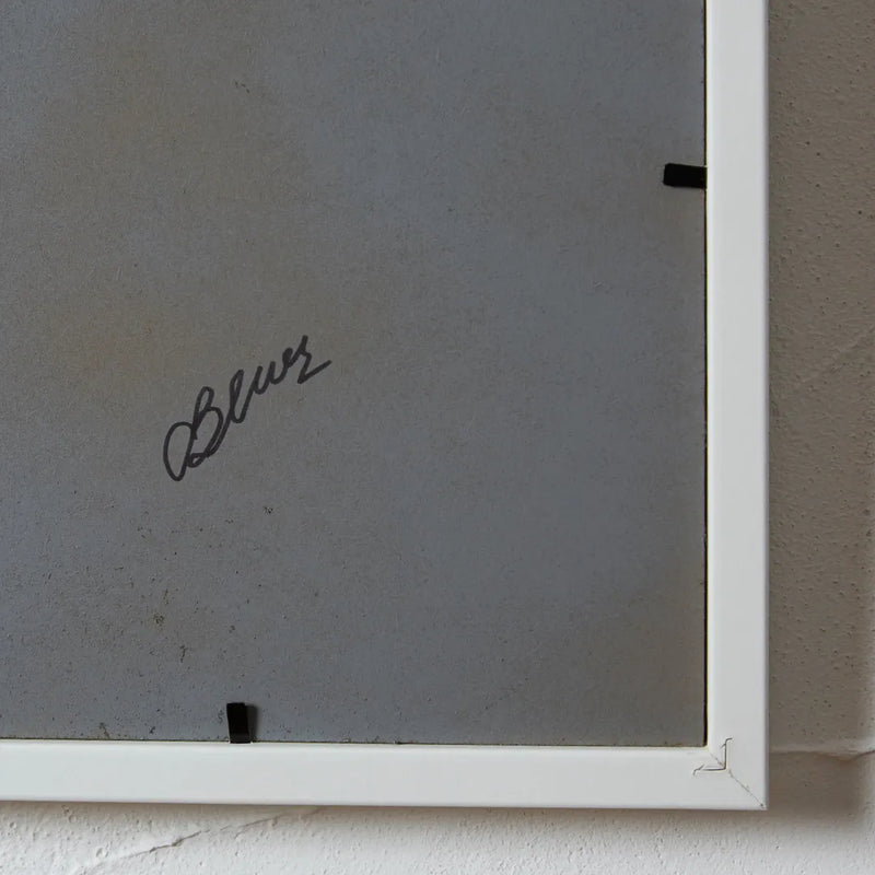 ネオン王冠を手にしたマリリン・モンローを描いたモノクロ原画アート『You are Queen(original)』｜Blues｜空間に存在感を残す作品