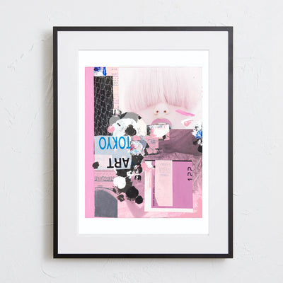 ファッションとストリート感が際立つアナログコラージュアート「360pop」｜deluxe.s.t.o作｜都会的で洗練された抽象ポスター