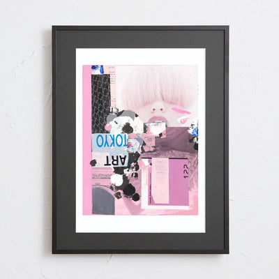 ファッションとストリート感が際立つアナログコラージュアート「360pop」｜deluxe.s.t.o作｜都会的で洗練された抽象ポスター