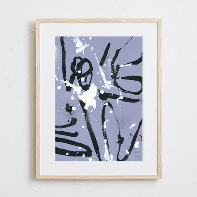 ドローイングが美しい抽象アート「50/50」｜deluxe.s.t.o作｜モダンで知的な印象を与えるポスター