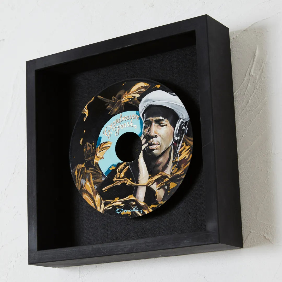 アート・デザイン・音楽 FLASH BACK JEAN-PIERRE MUHLSTEIN グランドマスター・フラッシュ人物画・原画『Grandmaster Flash