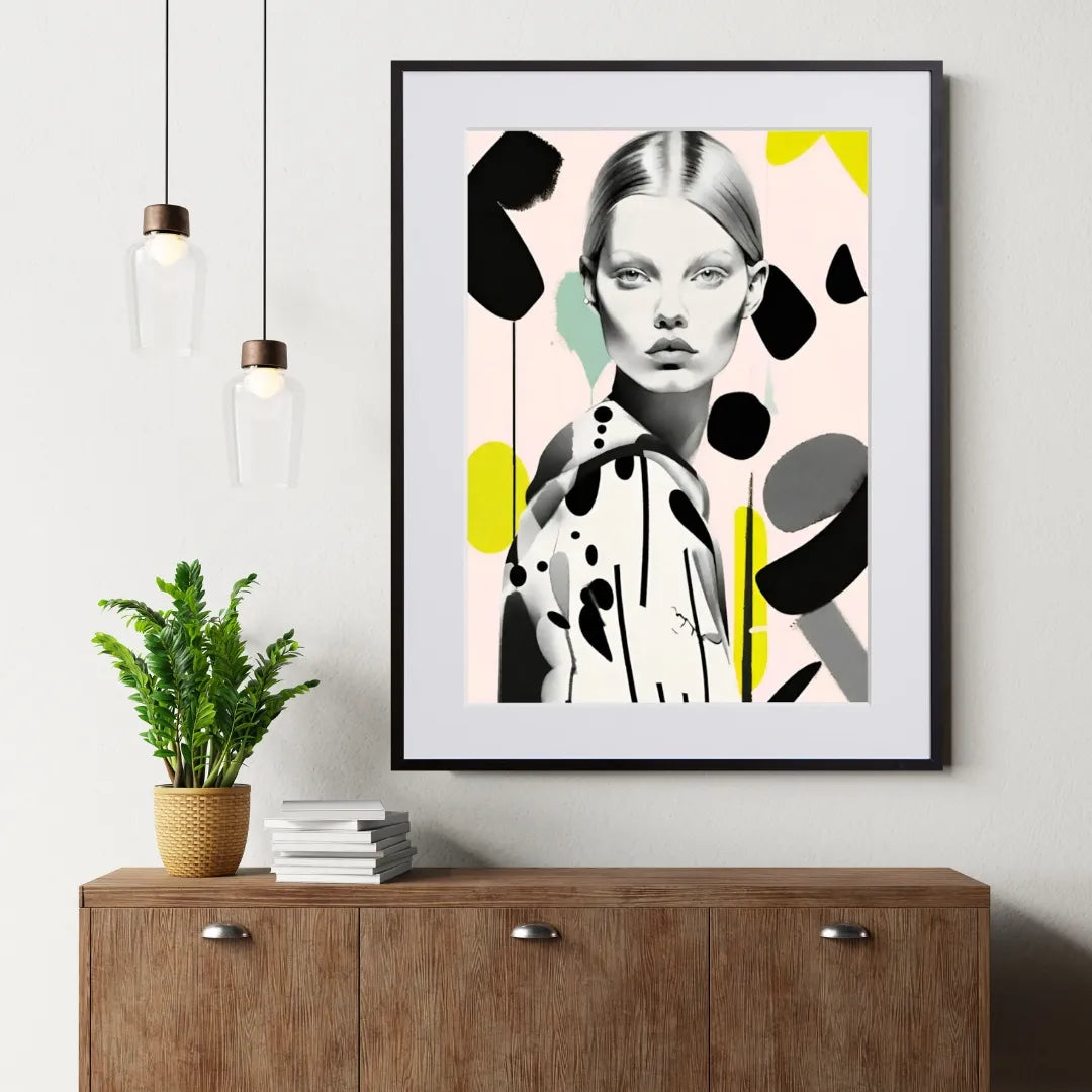 モードと抽象が融合した女性アートポスター『Ambition』｜洗練された
