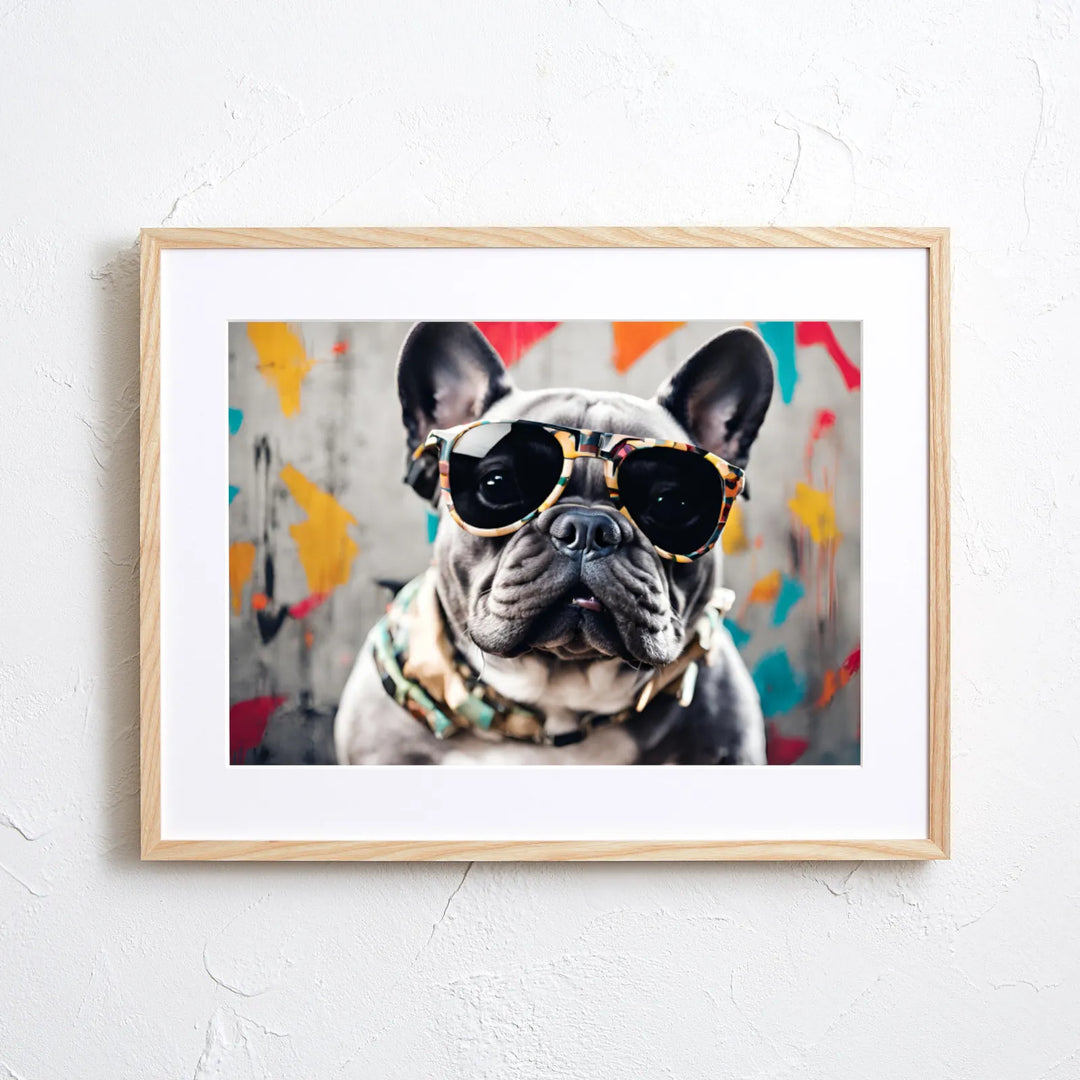 ユニークでおしゃれなフレンチブルドッグのアートポスター『French ユニークでおしゃれなフレンチブルドッグのアートポスター『French