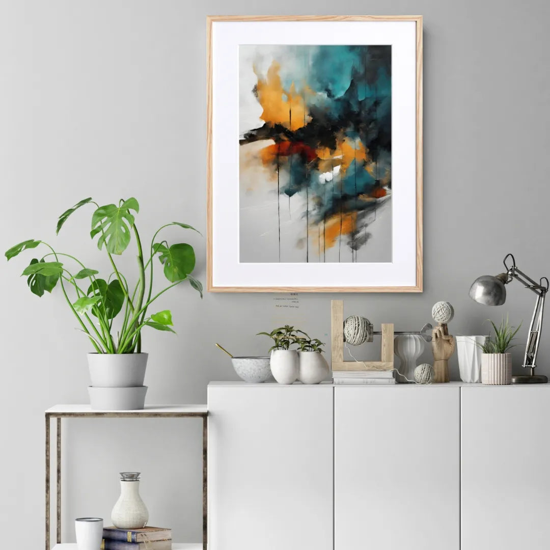 抽象的な色彩と都会的な雰囲気を感じるアートポスター『Shadow』｜空間