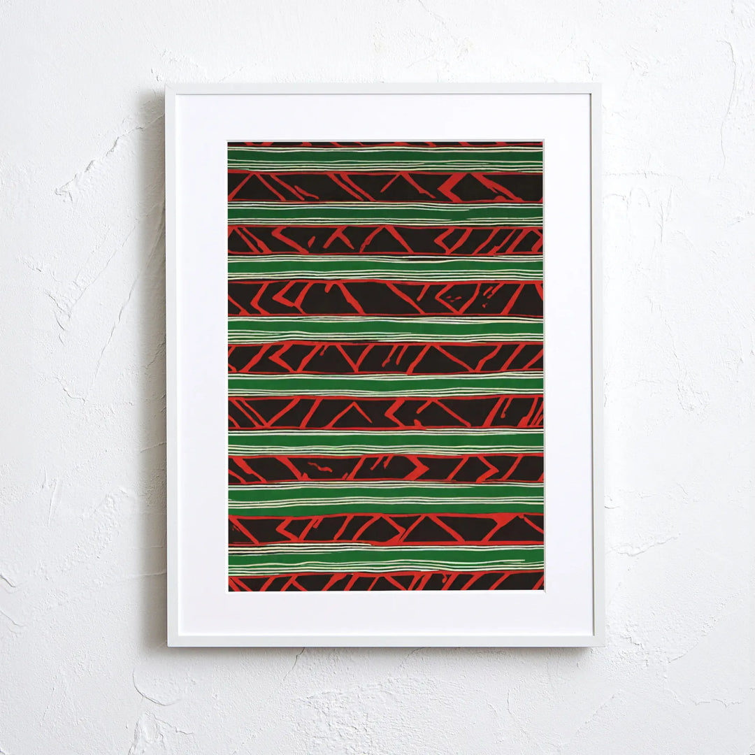 ストライプ模様の抽象画 fancyart-artposter-011-