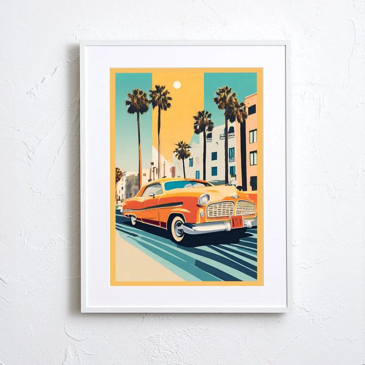 な 絵画カリフォルニアビンテージアート アメリカンヴィンテージなアートポスター『Cali