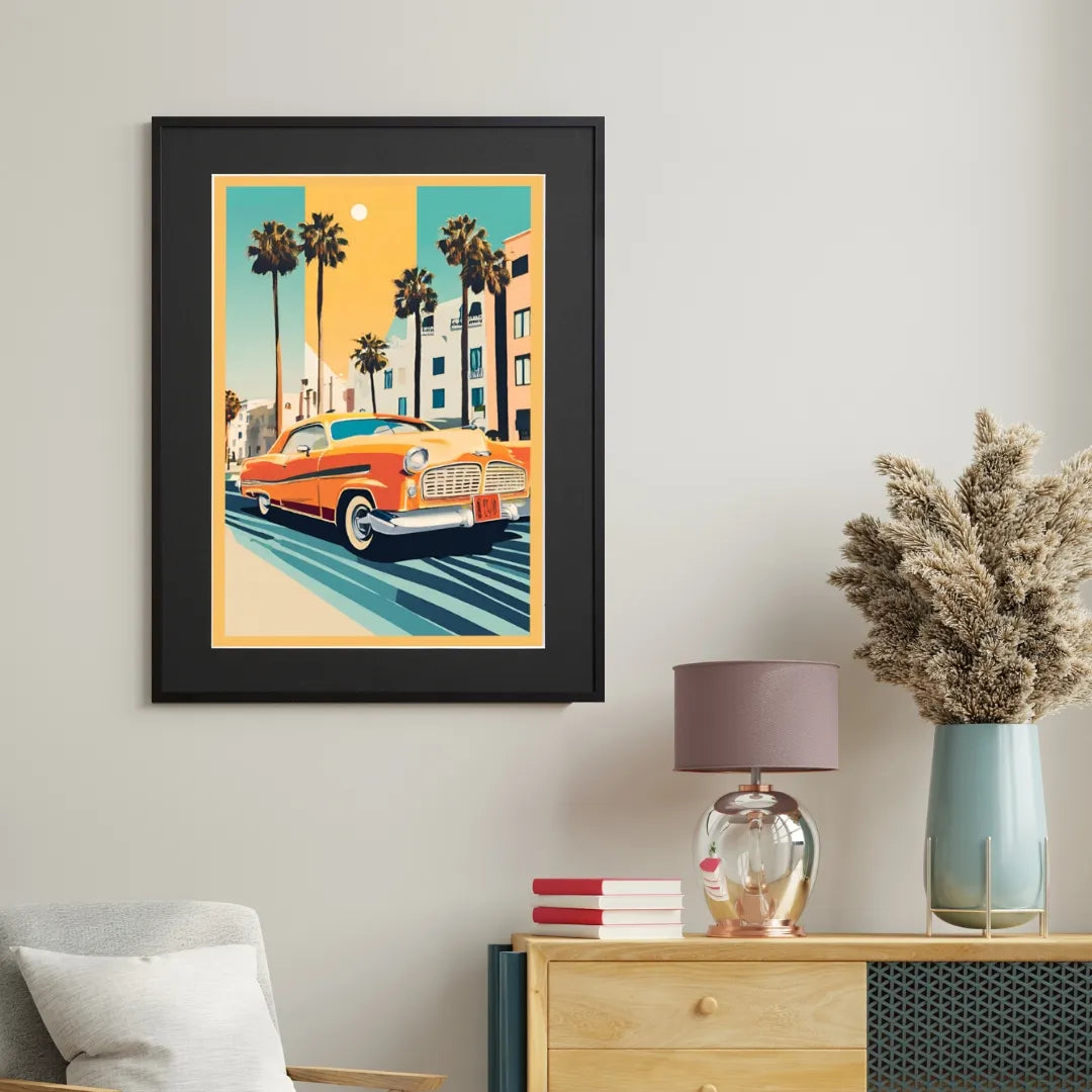 な 絵画カリフォルニアビンテージアート サンタモニカビーチ アメリカンヴィンテージ カリフォルニア