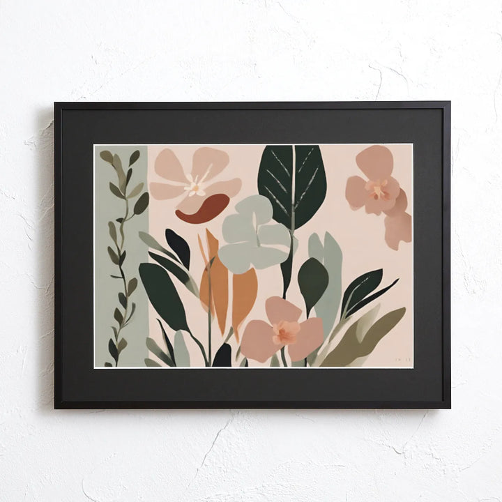北欧ナチュラルな花と葉のアートポスター「Ubiquitous