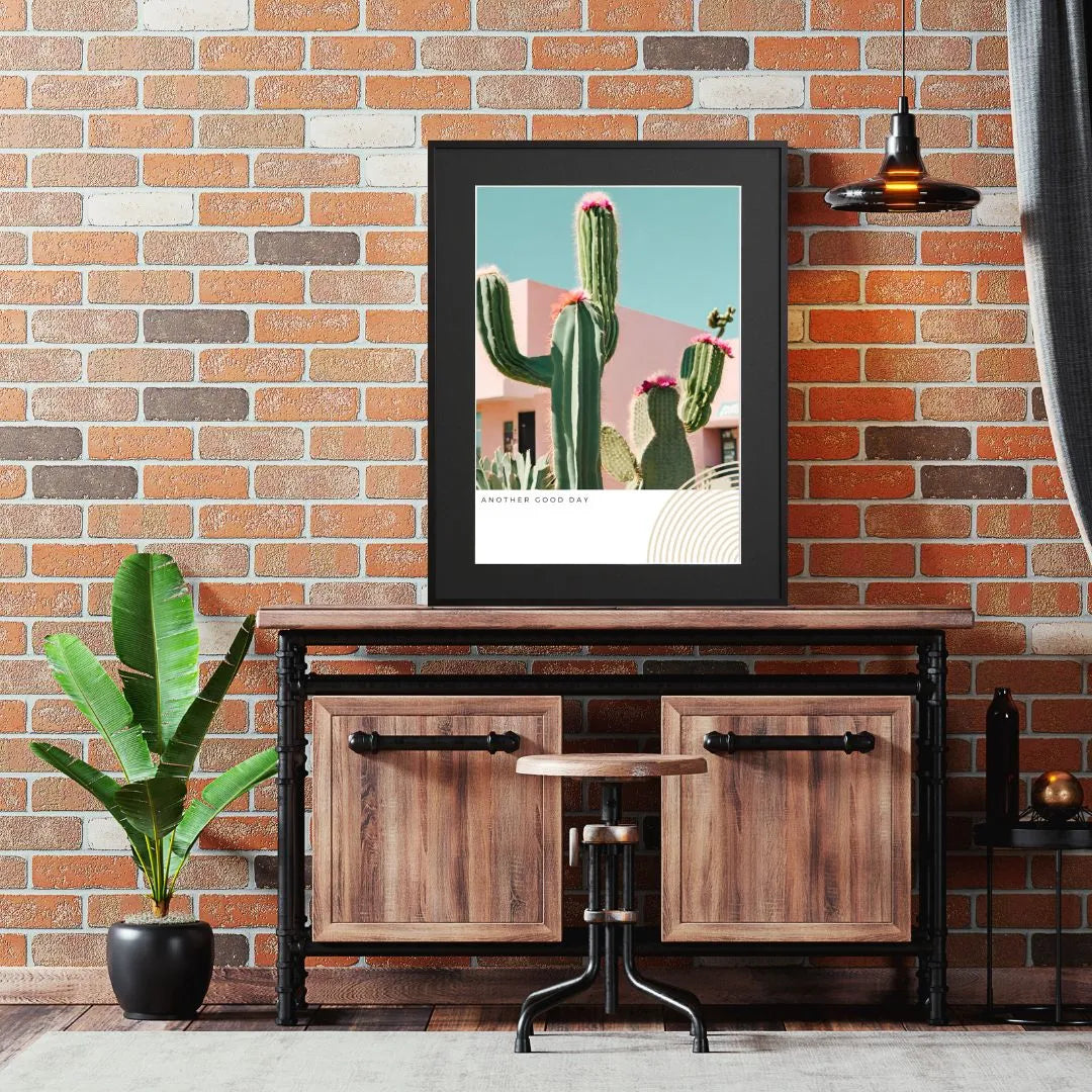 西海岸の空気を感じるサボテンフォトアートポスター「Another Good Day