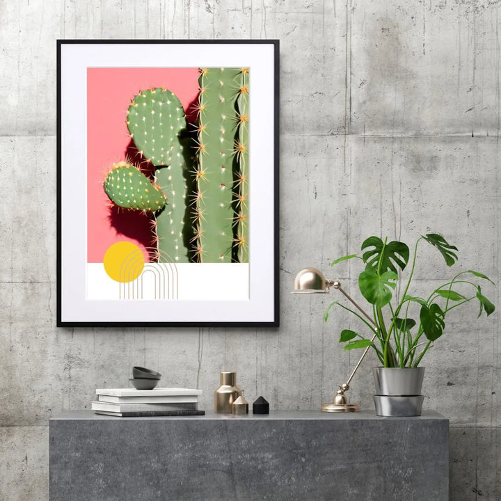 ポップでモダンなサボテンアートポスター「Urban Cactus」｜南西