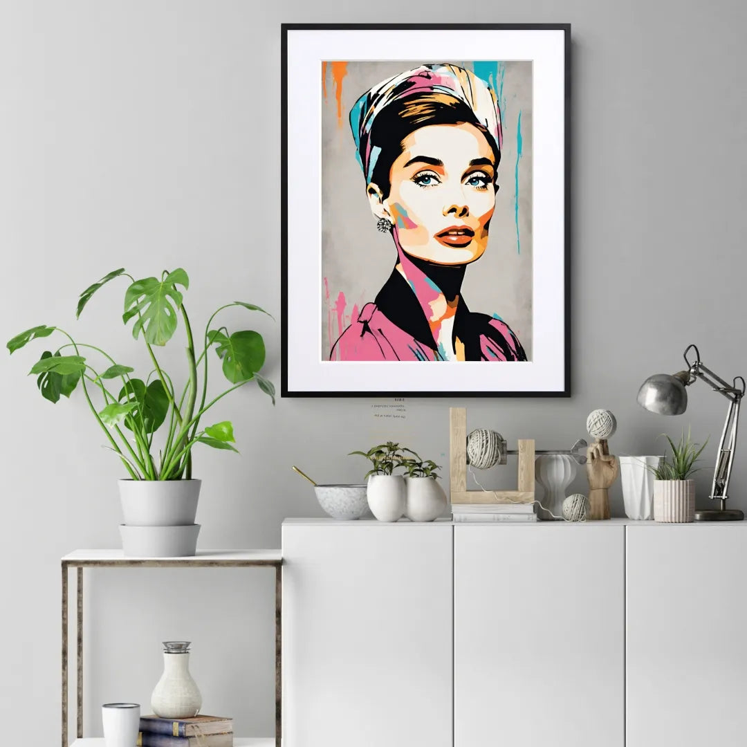 オードリー・ヘプバーンの人物画アートポスター『Audrey Hepburn