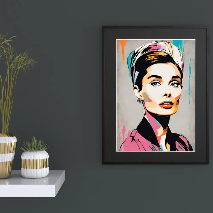 オードリー・ヘプバーンの人物画アートポスター『Audrey Hepburn