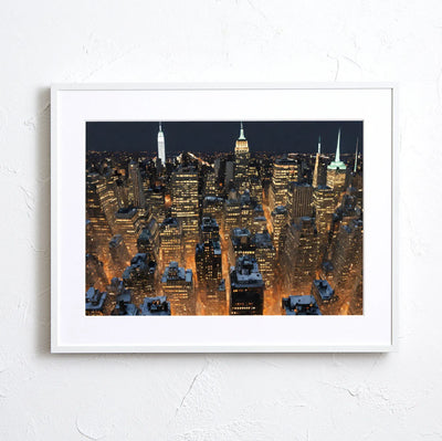 ニューヨークの夜景を描いたアートポスター『Manhattan』Fancy Art Select｜都会的で洗練された写真風デザイン