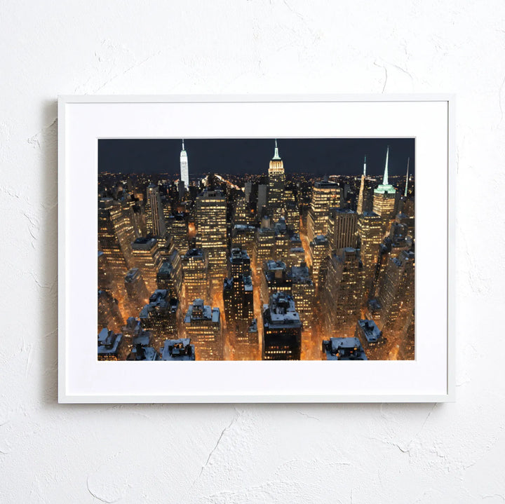 額装品/New York at Night 限定800枚/ポスター ニューヨークの夜景が幻想的