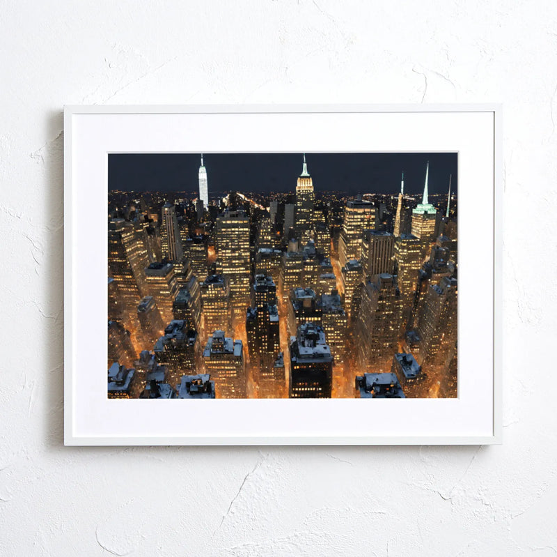 ニューヨークの夜景を描いたアートポスター『Manhattan』Fancy Art Select｜都会的で洗練された写真風デザイン
