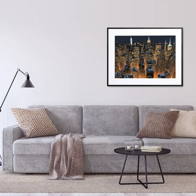 ニューヨークの夜景を描いたアートポスター『Manhattan』Fancy Art Select｜都会的で洗練された写真風デザイン