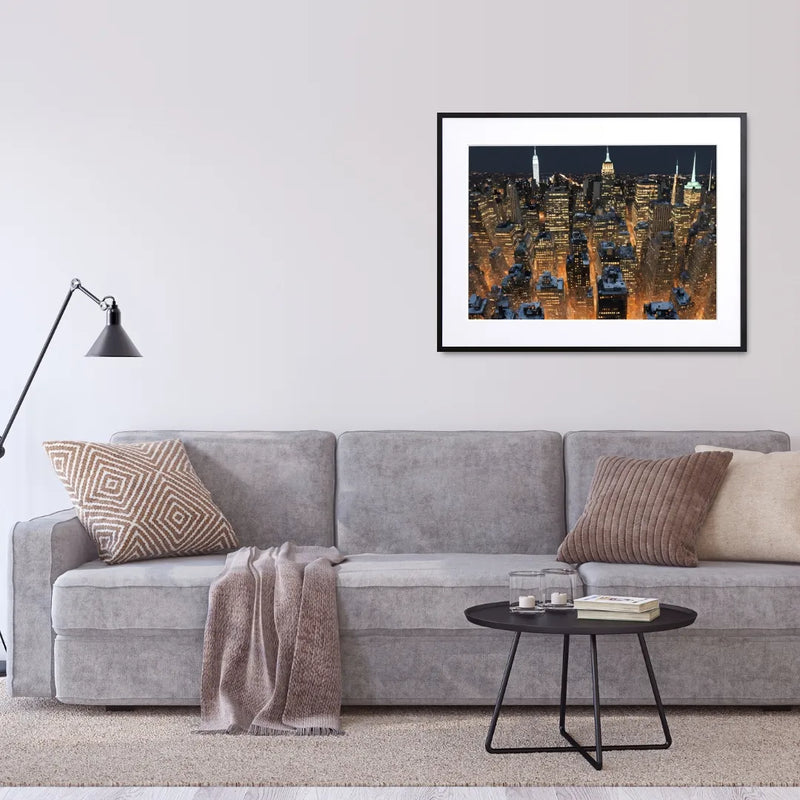 ニューヨークの夜景を描いたアートポスター『Manhattan』Fancy Art Select｜都会的で洗練された写真風デザイン