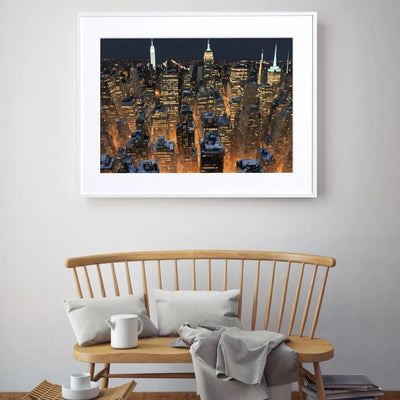ニューヨークの夜景を描いたアートポスター『Manhattan』Fancy Art Select｜都会的で洗練された写真風デザイン
