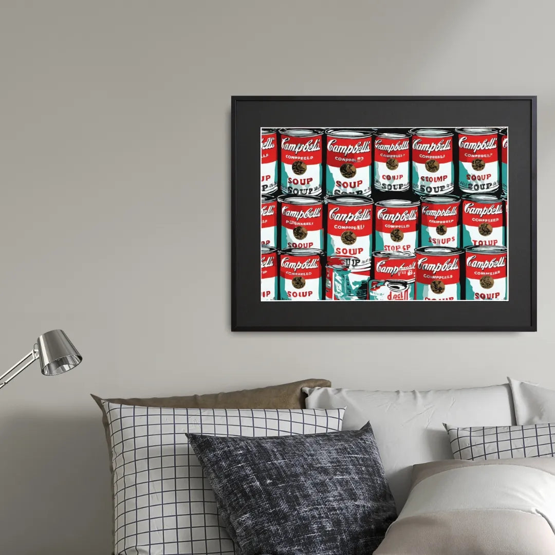 ポスター　手造りパロディ－ア－ト　インテリア スープ缶モチーフのポップアートポスター『SOUP』｜ミッド
