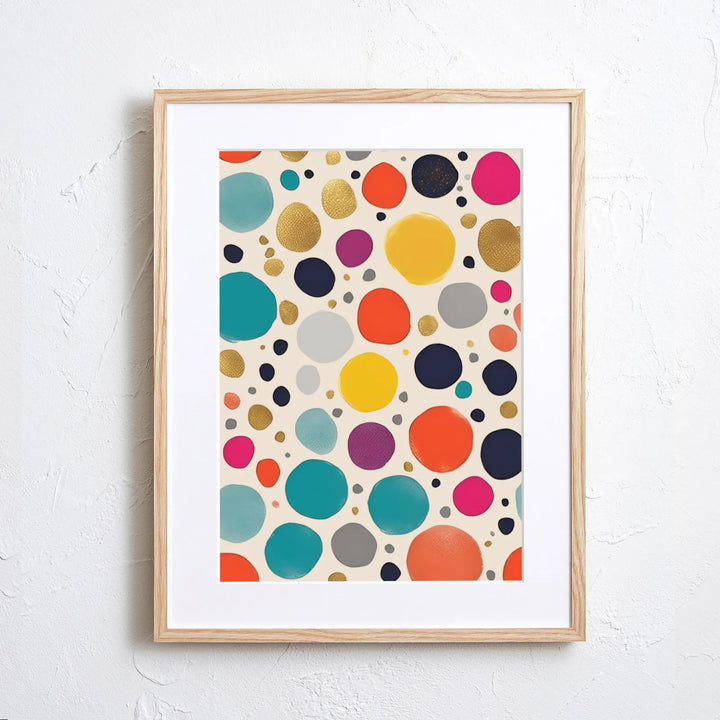 カラフルな水玉ポップアートポスター『Colorful Dots Harmony』｜北欧