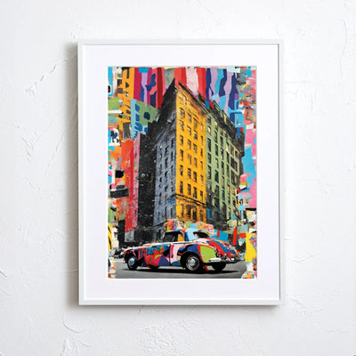 NYの街並みと車を描いた鮮やかなポップアートポスター 『New York Pop 』｜Fancy Art Select ｜都会的で存在感あるデザイン