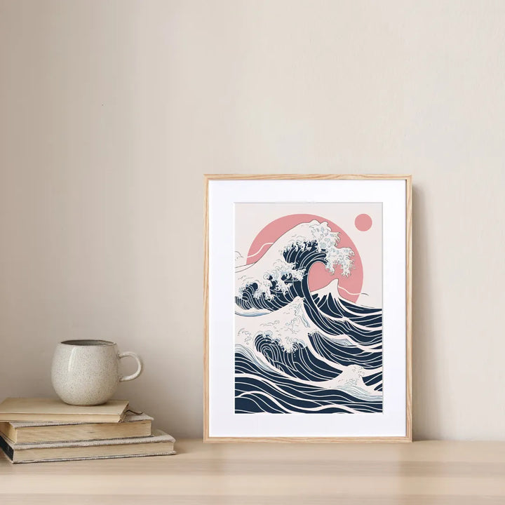 日本の波をモダンに描いたアートポスター『The Great Wave Rebirth