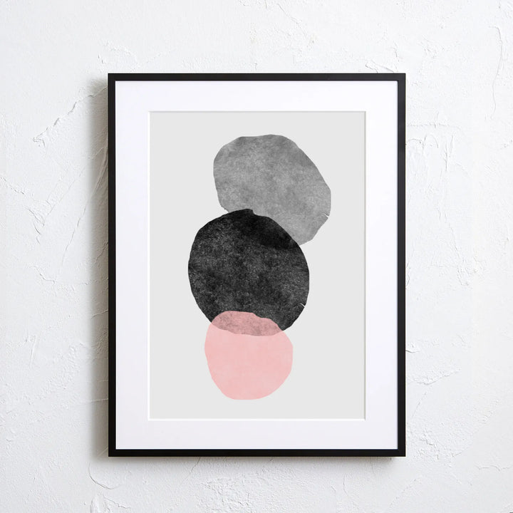 抽象画ポスターやさしい配色の円アート『Muted Harmony』｜シンプルな