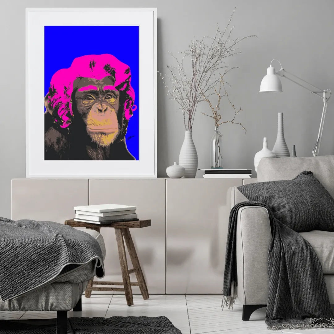 マリリン・モンローとモンキーを組み合わせたポップアートポスター