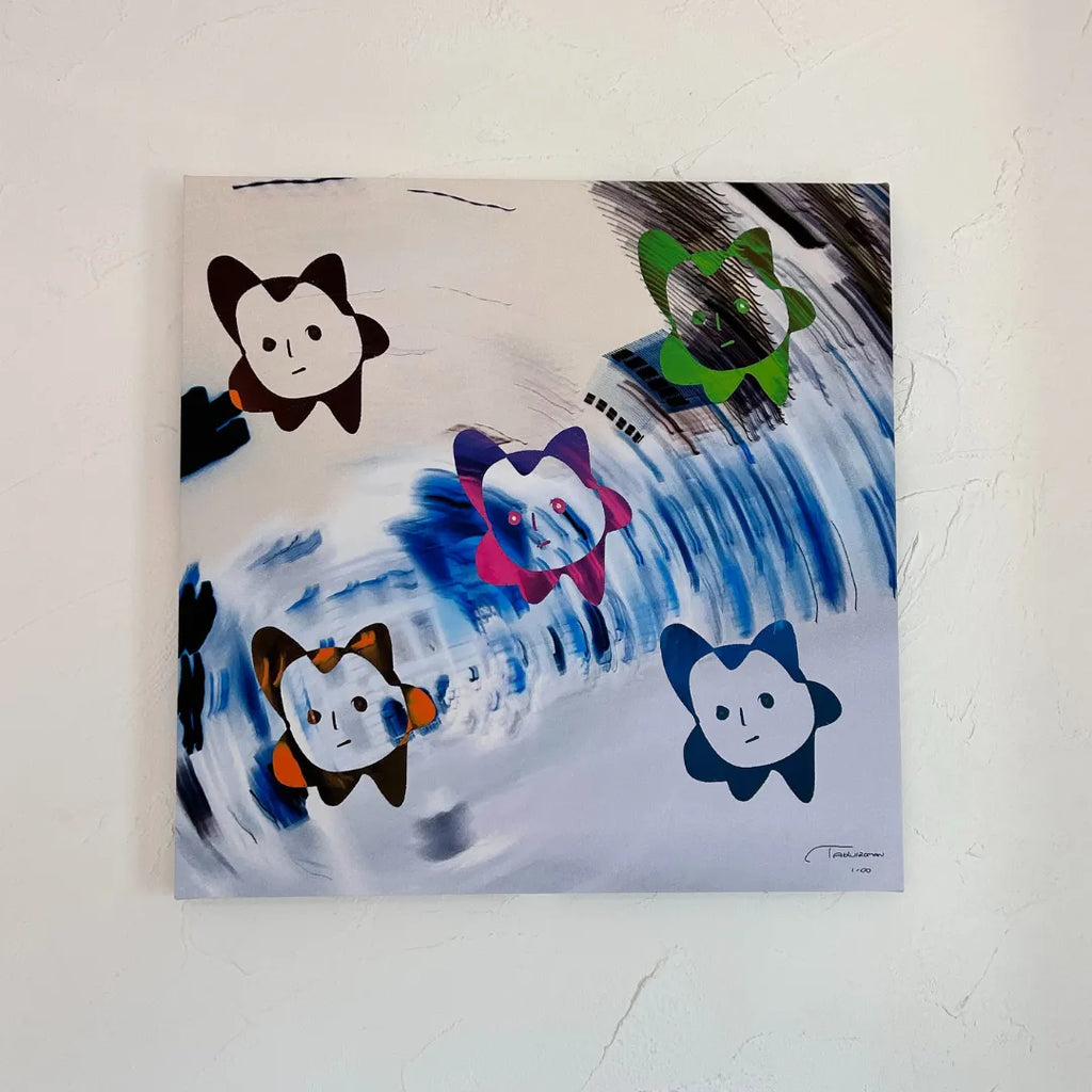 ゆらぎとキャラクターの融合が印象的な現代アート・原画『揺らぐ常識