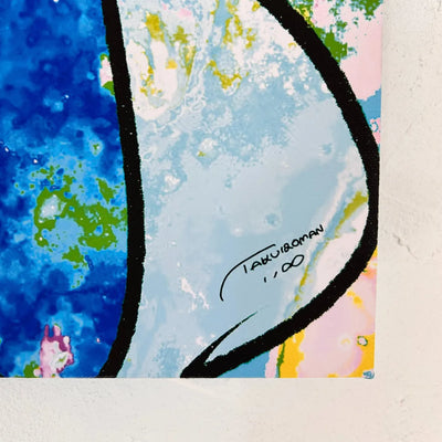 カラフルで不思議な表情のキャラクター現代アート『謎の生き物』｜TAKUROMAN｜知的ユーモアと遊び心が融合した原画作品